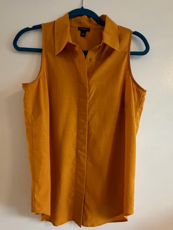 Ann Taylor Tops - Ann Taylor Sleeveless Blouse - Mustard, New Without Tags, size S